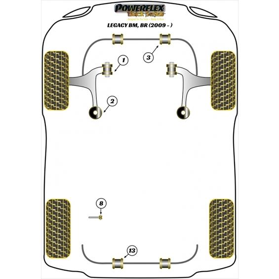 ARC オートリファイン フロントスタビライザー レガシィ(BP.BL) BM/BR レガシィ フロント スタビライザーブッシュ(3) 21mm : エアロ