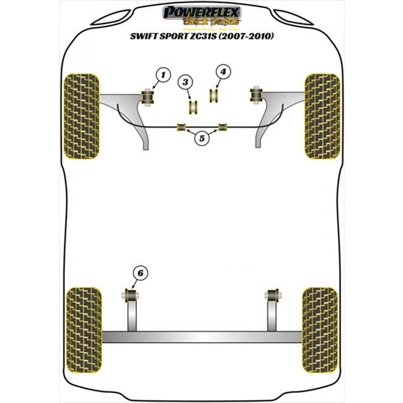 ZC31S スイフトスポーツ リア スタビライザーブッシュ(5) 21mm径用