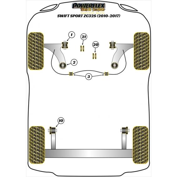 ZC32S スイフトスポーツ フロント スタビライザーブッシュ(3) 23MM
