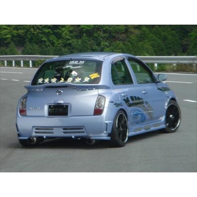 K12 マーチ リアゲートスポイラー 塗装取付込 : エアロ.カスタムパーツ