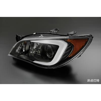 個数限定販売 インプレッサ GD系 後期 3Dライトバー プロジェクターLEDヘッドライト HID車用 インナーブラック