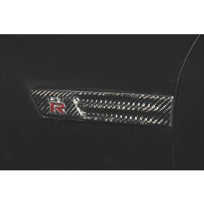 R35 GT-R (2014〜2015) フェンダーエンブレムパネル 左右セット