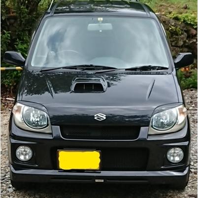 Kei(HN22S 後期 2000/10〜) アイラインガーニッシュ FRP製 塗装取付込
