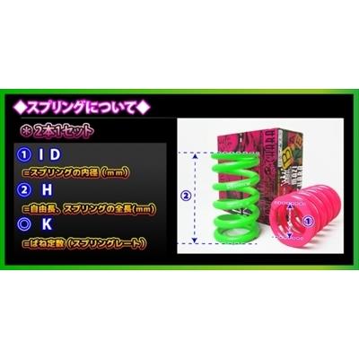 チャラバネ ID70 (69-70兼用) -H170 2本1セット ミドリ レート：16K