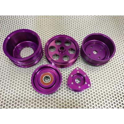 MAZDA マツダ　RX-7 FD3S 純正プーリー5点セット RX-7 FD3S プーリー5点セット パープル 「特注色 納期：約2か月前後