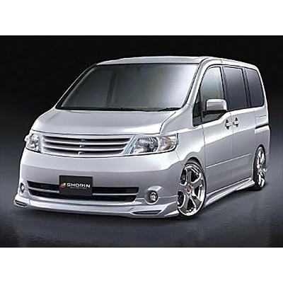 セレナ C25 前期 ヘッドライトガーニッシュ(アイライン) 塗装済み