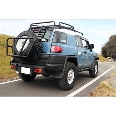 FJクルーザー　リアラダー　メーカー不明 FJクルーザー リアラダー チッピングブラック塗装 : エアロ