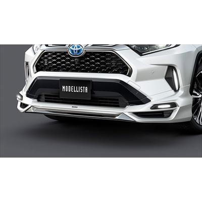 50系 RAV4 PHV フロントスポイラー モニター無車用 塗装済 ホワイト