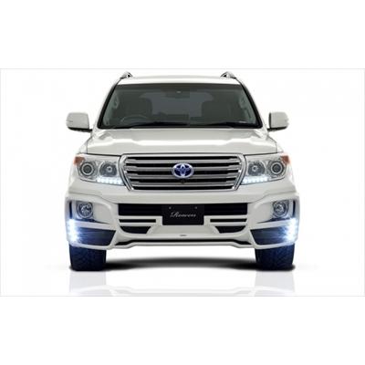 ランドクルーザー 200 中期 フロントハーフスポイラー 塗装済 LED