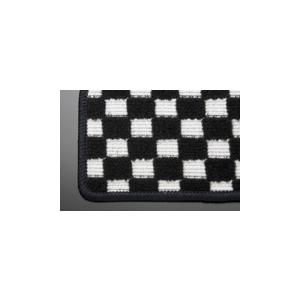 R1 フロアマット 運転席側 ヒールパッド フロアマット 車用マット 運転席側 無 オーバーロックカラー ブラック エアロ カスタムパーツのtoptuner チェッカーホワイト 通販 安くて良い品質