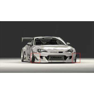 86 ZN6 パンデム バージョン3専用 フロントカナード 塗装取付込