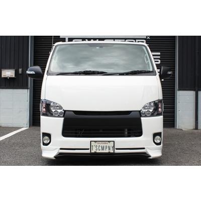 ハイエース 200系 4型 ワイドボディ ハロゲン車 純正タイプLEDヘッドライト ブラックインナーの画像