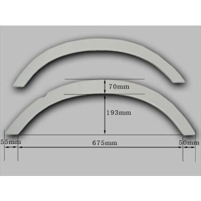 汎用ロースタイル フェンダートリム 2枚セット 塗装取付込 : エアロ