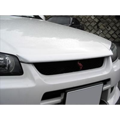 スカイライン　ER34  ボンネットリップ　白ゲル スカイラインセダン R34 D1 SPEC2 ボンネットリップ 塗装取付込