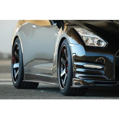 GT-R R35 サイドステップ カーボン製 クリア塗装済み : エアロ 