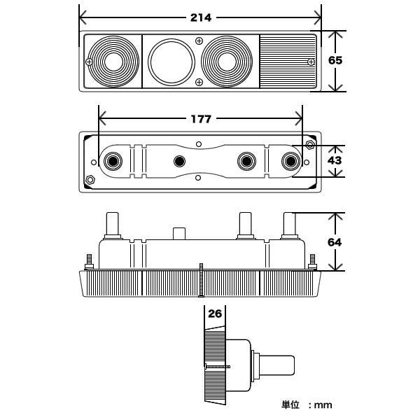 JB64W/23/11/22 ジムニー共通 クロカンリアバンパー用 コンビネーションランプ左右セットの画像