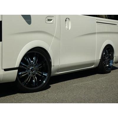 NV350キャラバン オーバーダウンフェンダートリム ブラックブラスト