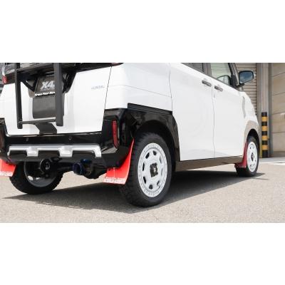 デリカ ミニ専用 X4X マッドフラップ レッドモデル : エアロ デリカ ミニ専用 X4X マッドフラップ レッドモデル : エアロ
