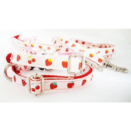 TOPWAN フルーツ イチゴ 首輪（カラー） Sサイズ チワワ 布