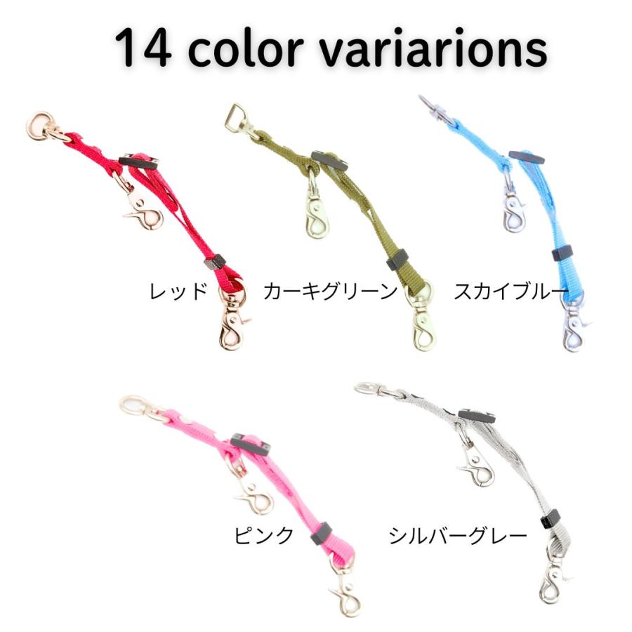 すっぽ抜け防止 ダブルリード 刺しゅう 名入れ 小型犬用 中型犬用 外れ防止  絡まない 外れない 二重リード 二重フック リード 日本製 TOPWAN ハーネス | TOPWAN | 12