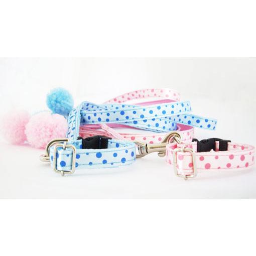 ボンボン(ポンポン)リード＆パステルカラーセット！ お得！小型犬　可愛い水玉☆ お得！小型犬  トップワン　トイプードル　首輪　犬 ペット用品　通販 | TOPWAN