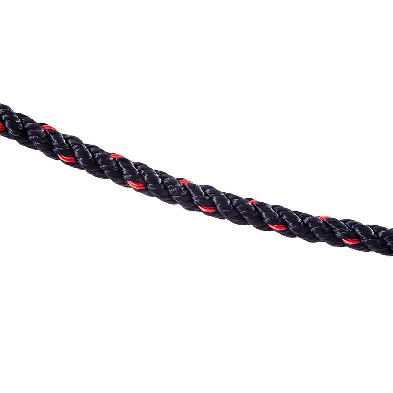 径12mm 長さ5m 船舶用ポリエステルロープ スリーストランド アイ加工付