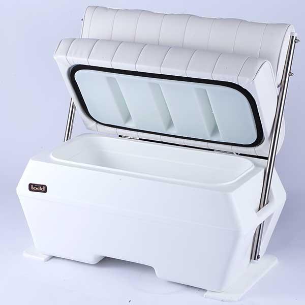 船舶用 4連ロッドホルダー・収納ボックス付チェア スイングバック  