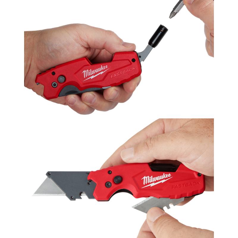 MILWAUKEE製 FASTBAC 多機能 6 in 1 折りたたみユーティリティナイフ