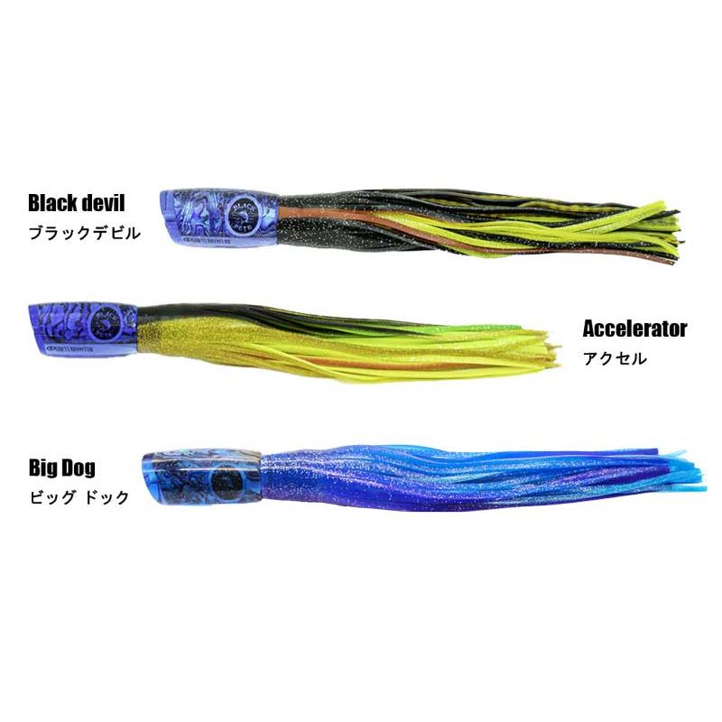 Wフックリグ付 ブラックピート  パウアシェルヘッド ミディアム マカイラ ルアーの画像