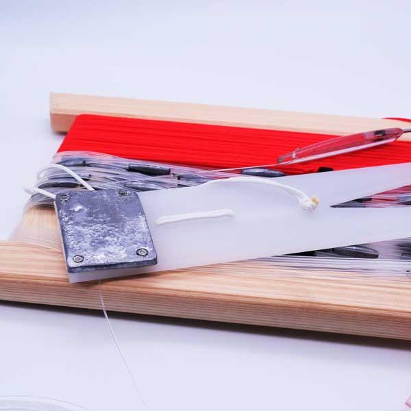 サワラ 潜行ツバメ板 中層トローリング仕掛け びし鉛2匁 レッド