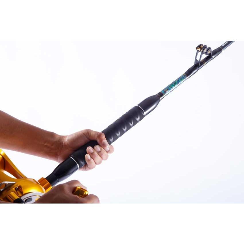 オクマ マカイラ トローリング ロッド 80lb カーブ バットロング