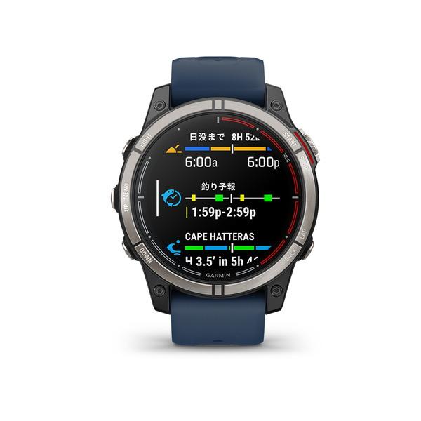 ガーミン GARMIN quatix 7 Pro マリン スマートウォッチ GPSウォッチ 船舶 ボート ヨット 釣り 魚探連携 Suica対応 AMOLED LEDライトの画像
