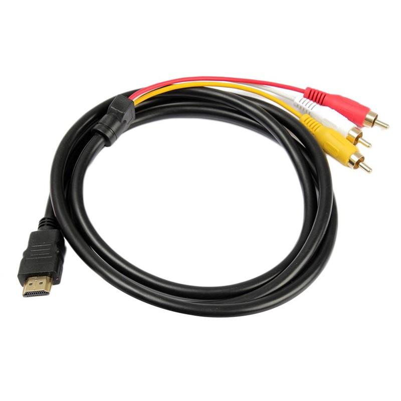 HDMI A/M TO 3RCA 変換ケーブル 金メッキ 高品質 コンポーネント オス