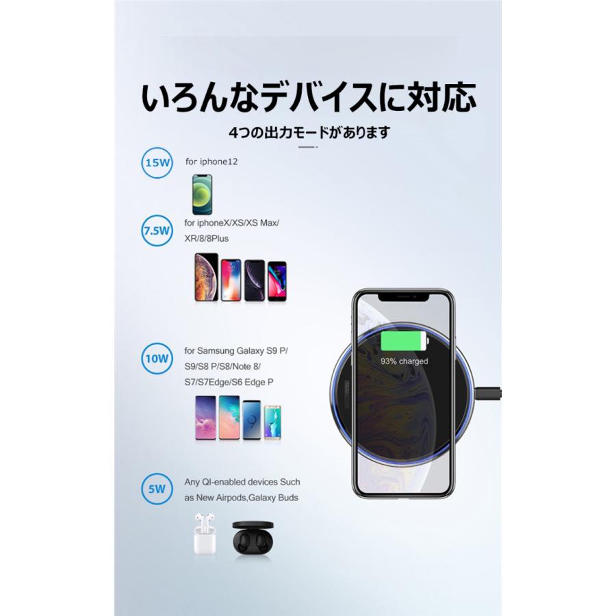 ワイヤレス充電器 Qi ワイヤレス充電器 ワイヤレス 充電器 iPhone12 Pro MaX mini iPhone SE iPhone11  アンドロイド Android 急速充電ワイヤレス充電 :CBWS020:ウエスギコクサイ - 通販 - Yahoo!ショッピング