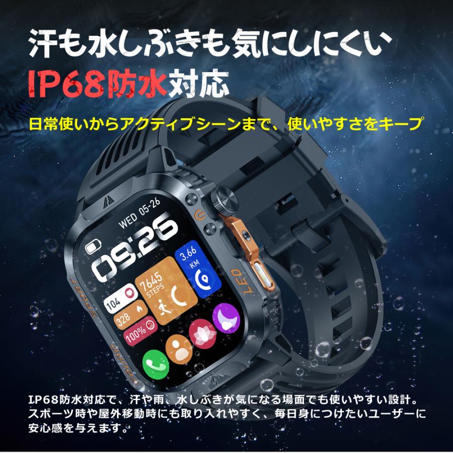 大型2.01インチ大画面スマートウオッチ（ほとんど新品） 2026最新・1200mAh大容量バッテリー 】スマートウォッチ 通話機能 2.01