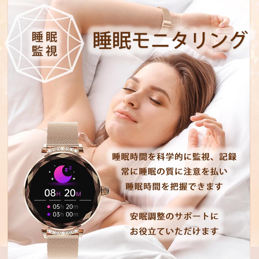 スマートウォッチ 通話機能 技適認証 心拍数レディース 生理管理 歩数