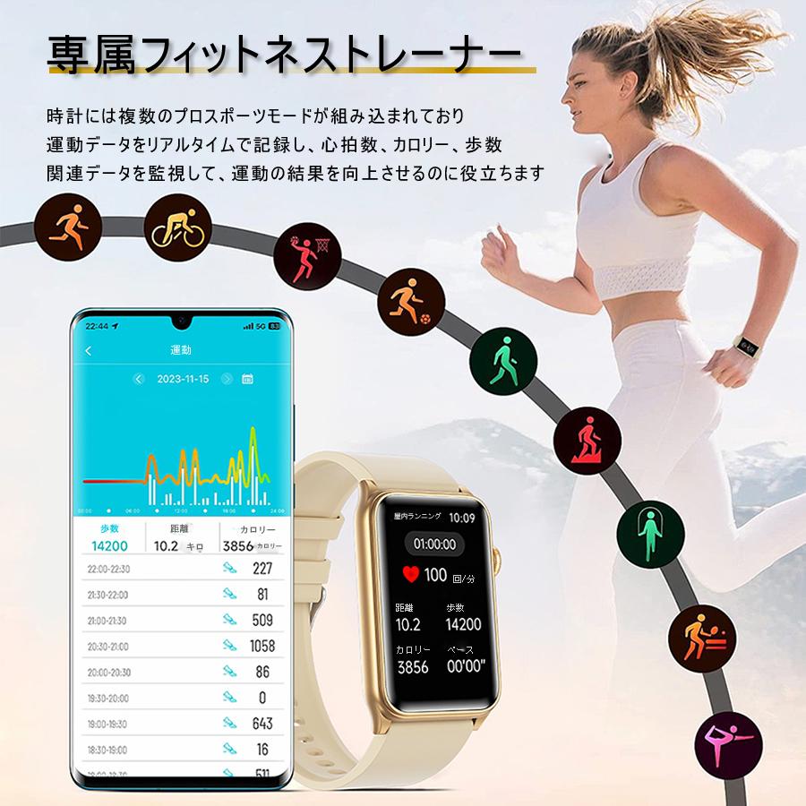 スマートウォッチ 2026進化版 通話機能 レディース メンズ 24時間健康