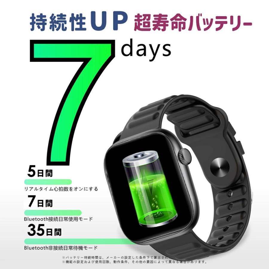 スマートウォッチ レディース メンズ 24時間心拍数 腕時計 着信通知