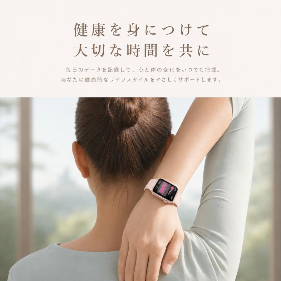 リクエスト スマートウォッチ スマートウォッチ 通話機能 レディース メンズ 技適認証 24時間健康