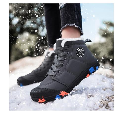 スノーブーツ 防寒靴 撥水防水 防滑 保温 裏起毛 ファー付き 雪靴