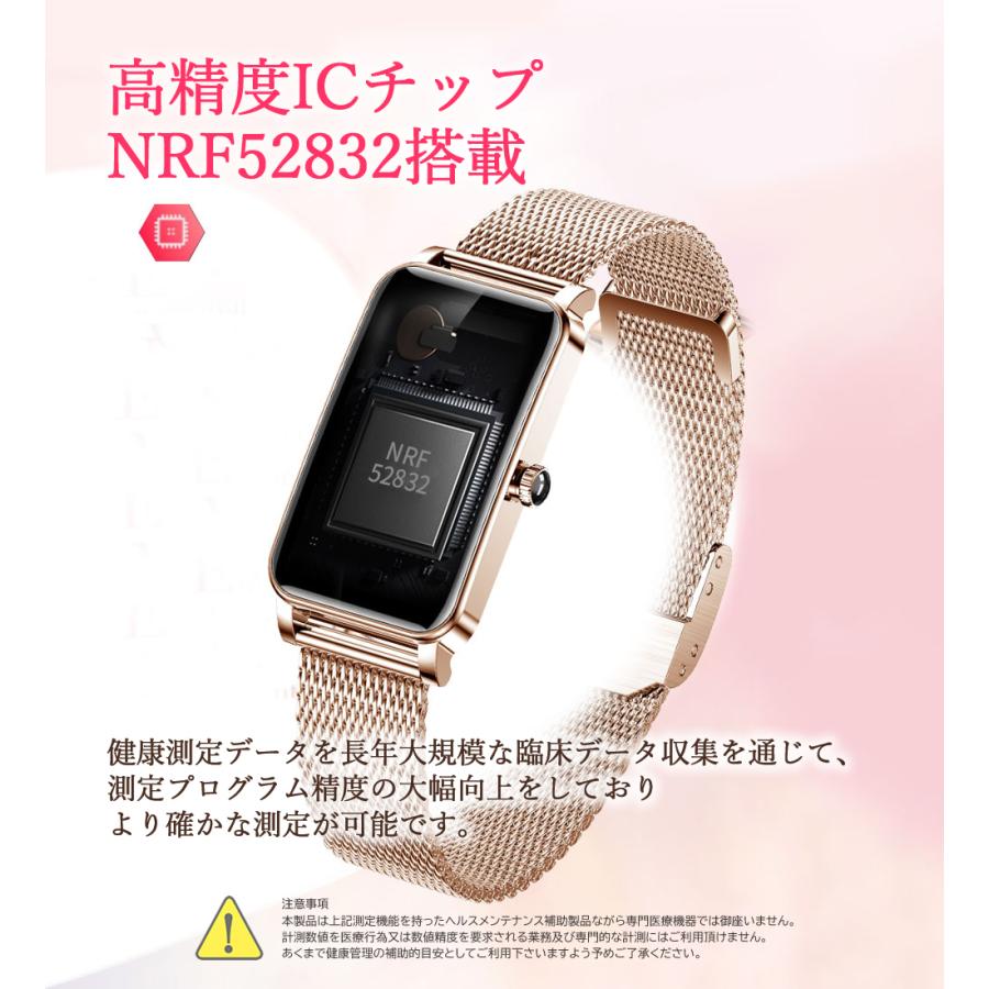 スマートウォッチ レディース 防水 女性 フルタッチスクリーン　心拍数　Line着信電話通知 iphone&Android対応 日本語説明書 /彼女/母の贈り物｜topwood｜12