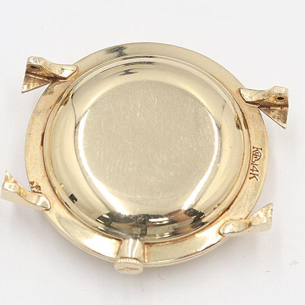 稼働 ロンジン シルバー文字盤 トップ14K 手巻 メンズ腕時計 OGH 