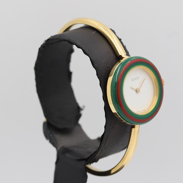 稼働品！グッチ♦︎チェンジベゼル♦︎レディース腕時計 デッドストック級 箱付 稼働 美品 グッチ チェンジベゼル 11/12.2 QZ