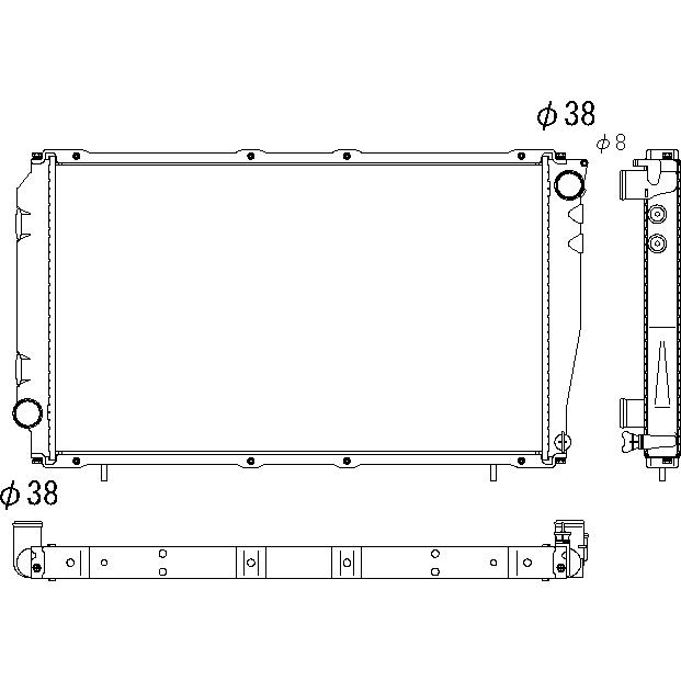 インプレッサ レガシー　ラジエーター MT ターボ GC8 GF8　BG5　BC5  koyo PL090302