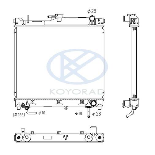 KOYORAD コーヨー ラジエーター スズキ ジムニー GF-JB23W GF-JB33W TA-JB43W A T車 純正番号：OEM 17700-81A11 相当品 PL101363