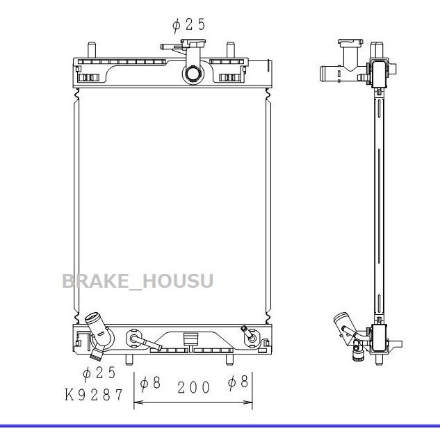 ラジエーター ダイハツ ステラ ムーヴ ミラココア LA110F DBA-L185S