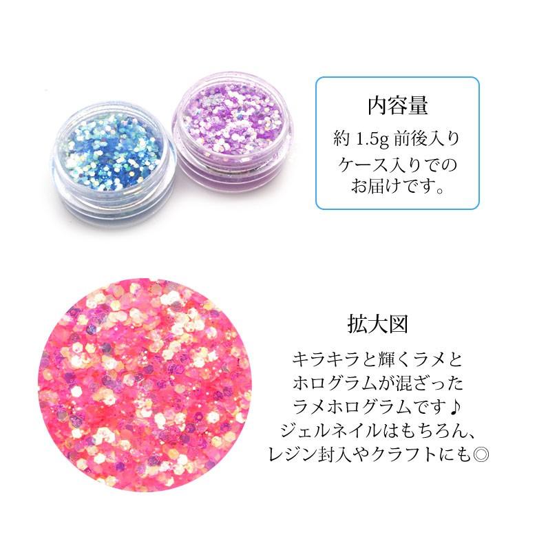 ネイル ラメ ホログラム ミックス 約1.5g前後入り : ココロネイル