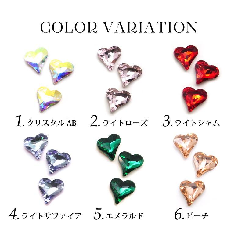 高品質ガラスストーン 19 大きめ キュートハート型 各種 3個入り N ココロネイル Kokoronail 通販 Yahoo ショッピング