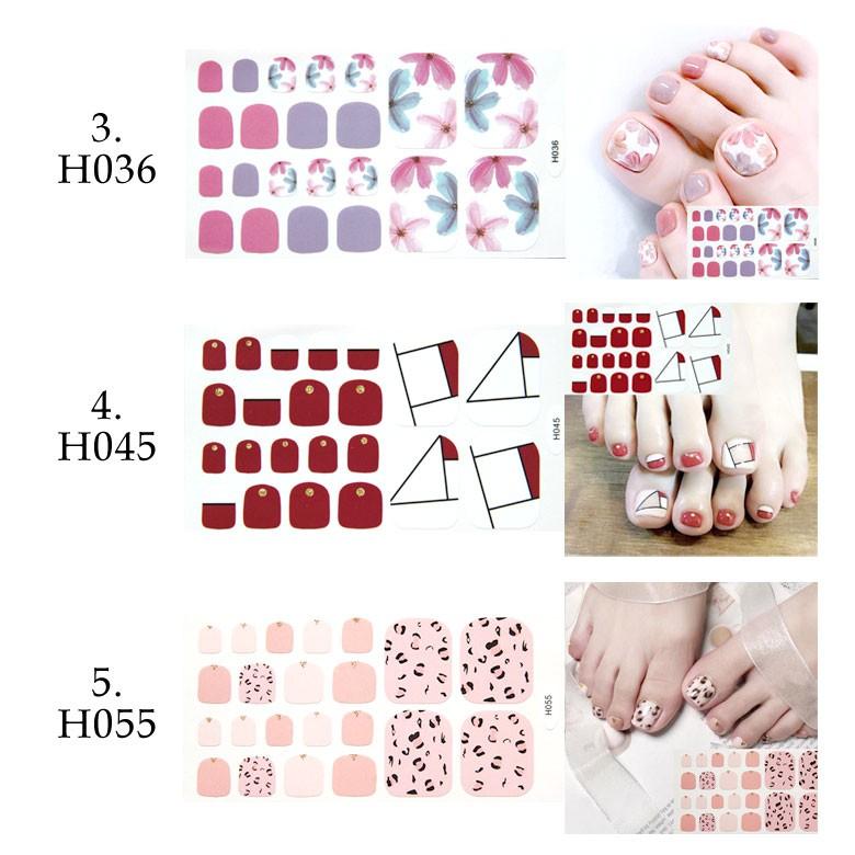 ネイルシール フット用 貼るだけ デザインシール フルタイプ 各種 1-10