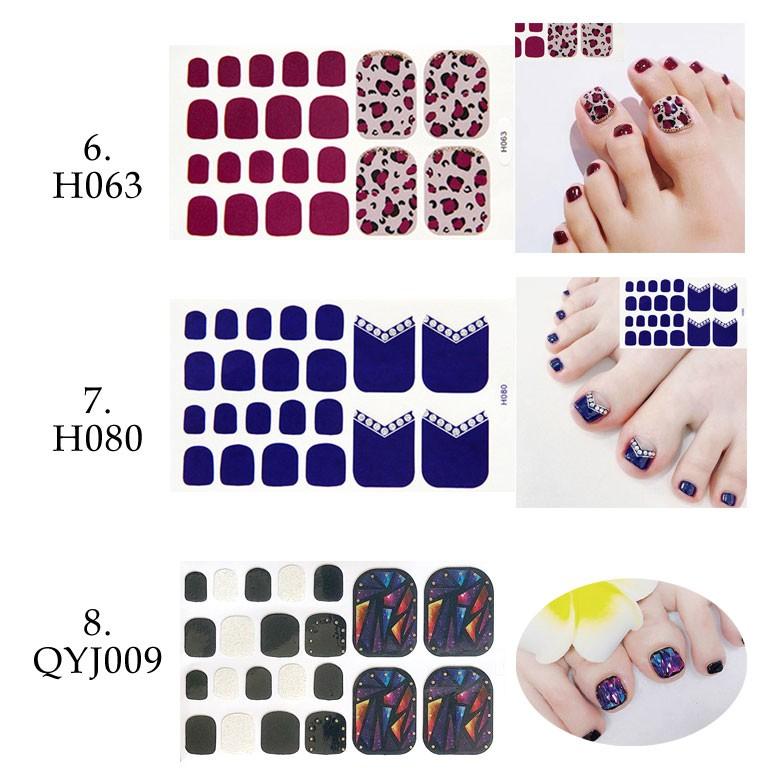 ネイルシール フット用 貼るだけ デザインシール フルタイプ 各種 1-10